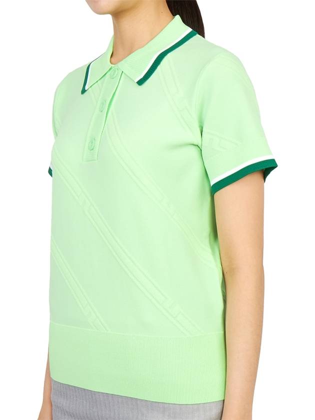 Women's Feline Golf Short Sleeve PK Shirt Green - J.LINDEBERG - BALAAN 3