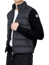 Padded Wool Hooded Zip Up Black - MONCLER - BALAAN 4