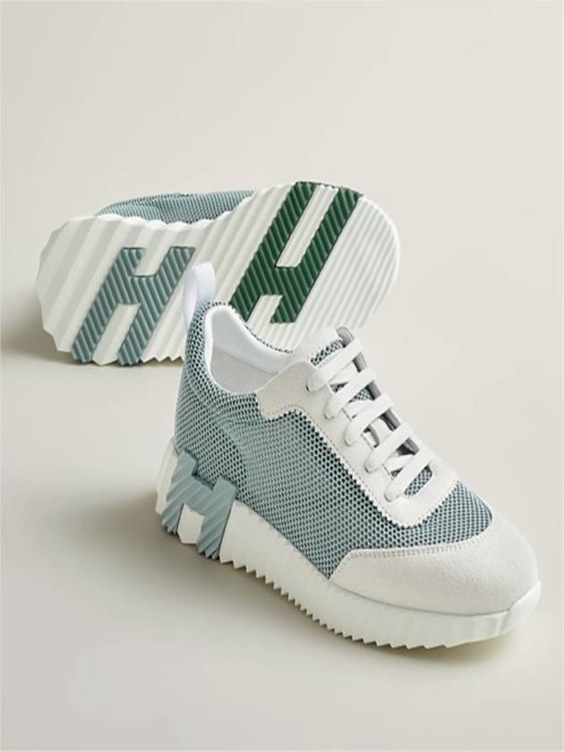 Bouncing Mesh Suede Verdoux Blanc 40 - HERMES - BALAAN 8