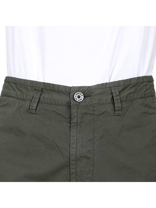 Supima Cotton Twill Stretch TC Straight Pants Green - STONE ISLAND - BALAAN 7