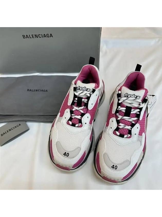 Women's Triple S Low Top Sneakers Pink - BALENCIAGA - BALAAN.