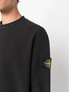 Stretch Cotton Fleece Mock Turtleneck Sweatshirt Black - STONE ISLAND - BALAAN 6