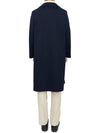 Signature Stitch Wool Single Coat Navy - MAISON MARGIELA - BALAAN.