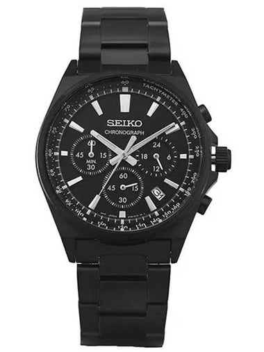 Spirit Chronograph Tachymeter Watch Black - SEIKO - BALAAN 1