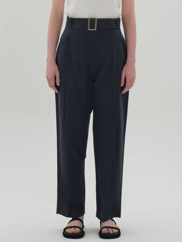 belted round pants navy - JUN BY JUN K - BALAAN 1