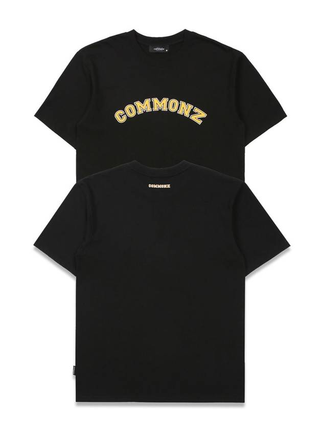 Arch Logo Short Sleeve T-Shirt Black - COMMONZ - BALAAN 1