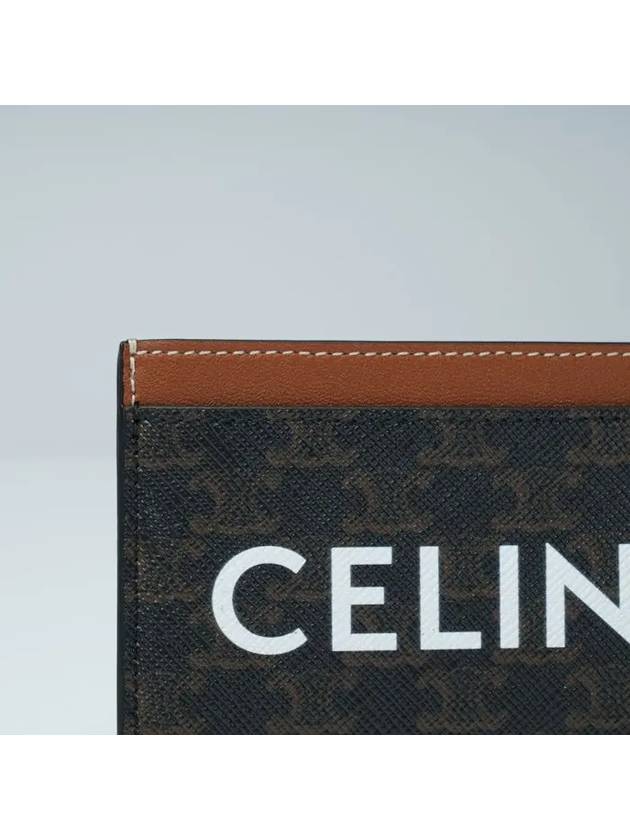 Triomphe Canvas Logo Card Wallet Tan - CELINE - BALAAN 6