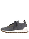 Monile Knit Low Top Sneakers Grey - BRUNELLO CUCINELLI - BALAAN 3