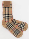 Vintage Check Intarsia Cotton Cashmere Blend Socks Archives Beige - BURBERRY - BALAAN 2