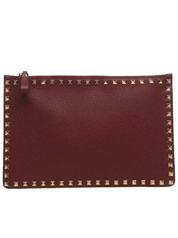 Valentino Rockstud Pebble Leather Clutch VW2P0269VSH - BOTTEGA VENETA - BALAAN 1