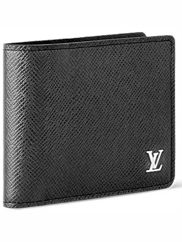 Multiple Taiga Leather Half Wallet Black - LOUIS VUITTON - BALAAN 4