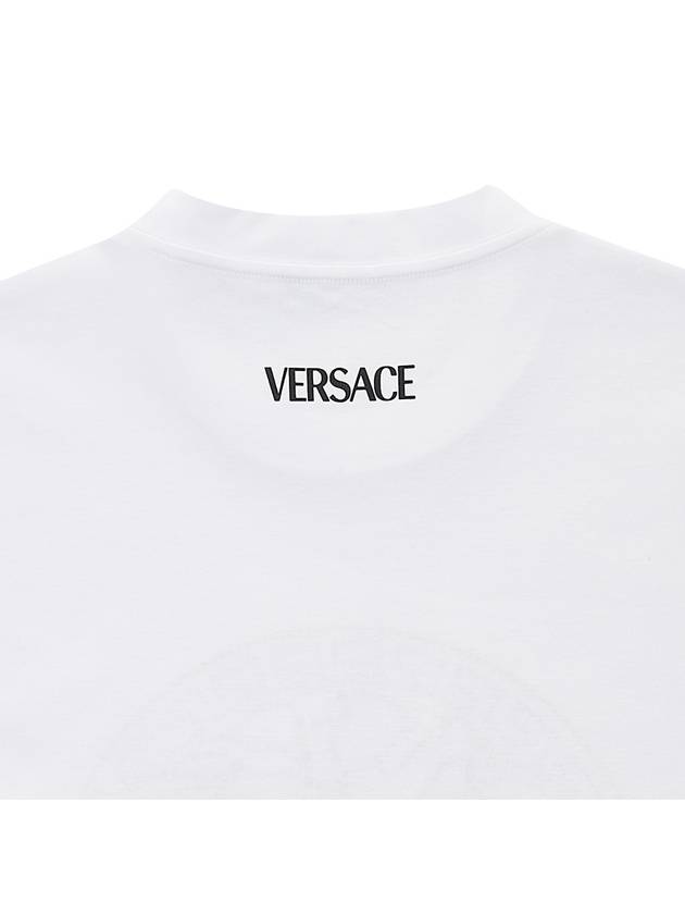 Studded Medusa Crop Short Sleeve T-Shirt White - VERSACE - BALAAN 8