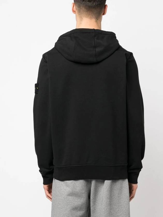 Wappen Patch Classic Fleece Hoodie Black - STONE ISLAND - BALAAN 5