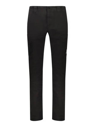 Stretch Sateen Ergonomic Lens Cargo Straight Pants Black - CP COMPANY - BALAAN 2