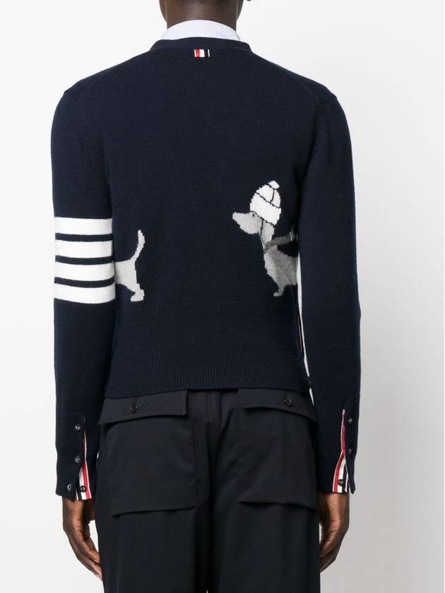 Hector 4 Bar Stripe Cardigan Black - THOM BROWNE - BALAAN 5