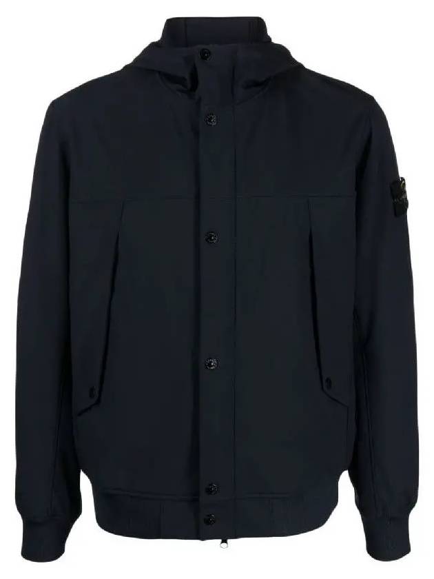 Light Soft Shell R E Dye Technology In Recycled Polyester Hooded Jacket Black - STONE ISLAND - BALAAN 2