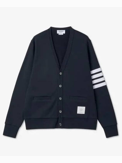 Classic V-Neck 4 Bar Stripe Cardigan Navy - THOM BROWNE - BALAAN 2