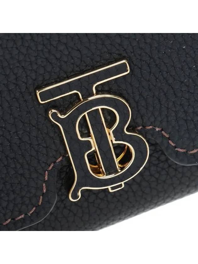 TB Logo Grainy Leather Continental Long Wallet Black - BURBERRY - BALAAN 9