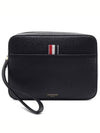 Tom Brown Logo Leather Clutch Black - THOM BROWNE - BALAAN 2