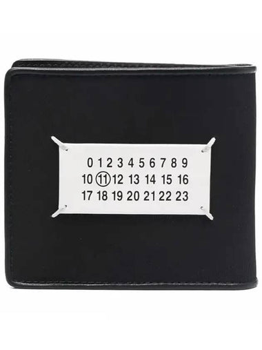 Number Logo Patch Nylon Half Wallet Black - MAISON MARGIELA - BALAAN 1