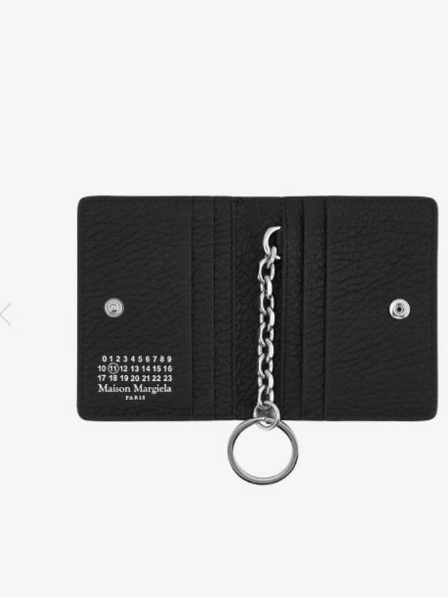 4 Stitch Keyring Card Wallet Black - MAISON MARGIELA - BALAAN 4