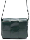 Cassette Small Leather Cross Bag Green - BOTTEGA VENETA - BALAAN 3