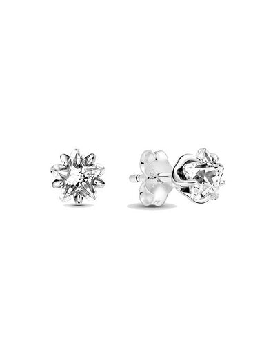 Celestial Sparkling Star Earrings Silver - PANDORA - BALAAN 1