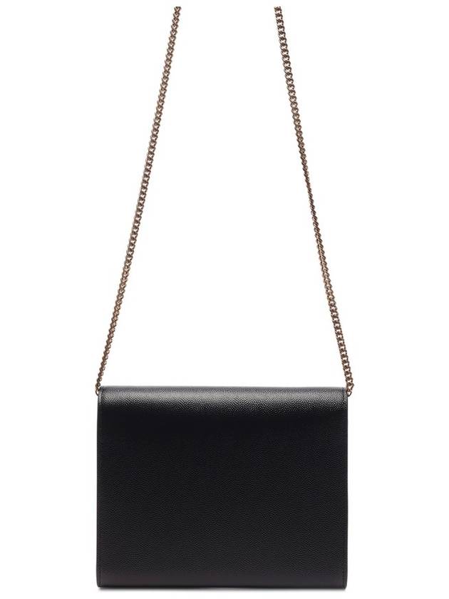 Cassandra Monogram Chain Shoulder Bag Black - SAINT LAURENT - BALAAN 5