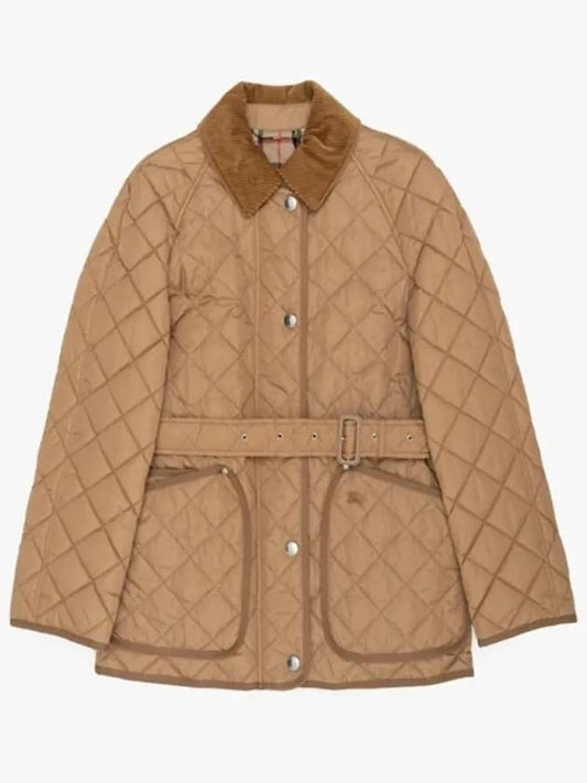 Diamond Quilted Nylon Jacket Beige - BURBERRY - BALAAN 2