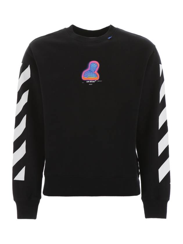 Thermo Striped Sweatshirt Black - OFF WHITE - BALAAN 1