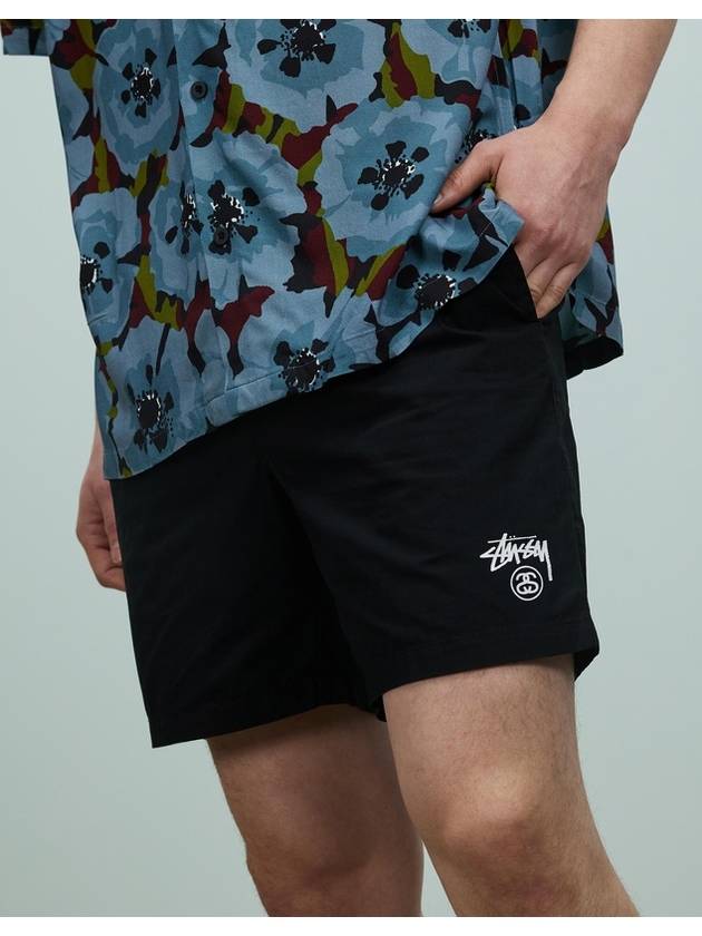 Men's Basic Stock Beach Shorts Black - STUSSY - BALAAN 5