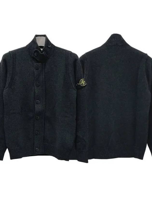 Lambswool zip up high neck cardi 35817075 1095365 - STONE ISLAND - BALAAN 1