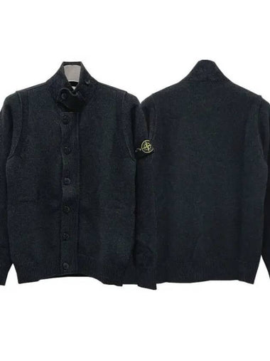 Lambswool zip up high neck cardi 35817075 271376 1095365 - STONE ISLAND - BALAAN 1