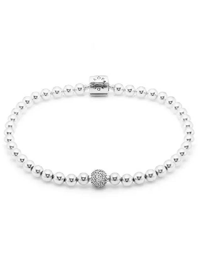 Beads Pave Bracelet Silver - PANDORA - BALAAN 5