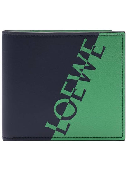 Signature Calfskin Bi-Fold Wallet Green Black - LOEWE - BALAAN 2