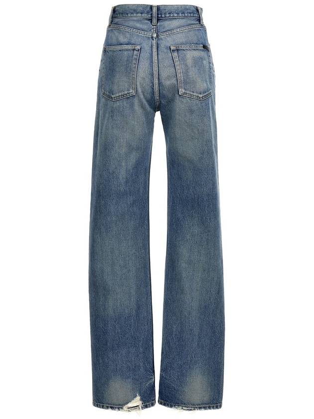 Denim Straight Pants 7199055 771399 Y13KB 5272 BLUE - SAINT LAURENT - BALAAN 3