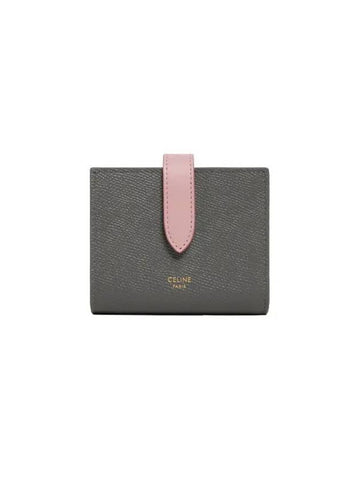 Two tone strap half wallet small gray vintage pink 10H263BRU 10GV - CELINE - BALAAN 1