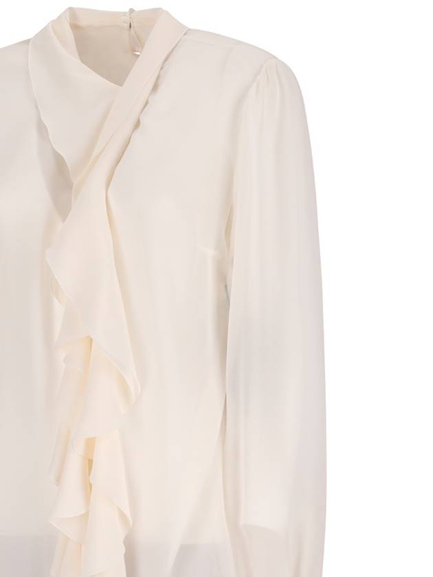 frill trimmed silk blouse F779KTFU1AR - DOLCE&GABBANA - BALAAN 4