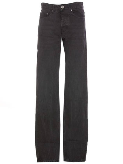 Metal studs Classic Fit Denim Jeans Black - AMI - BALAAN 2