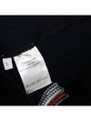 RWB Striped Intarsia Cotton Cardigan Navy - THOM BROWNE - BALAAN 7