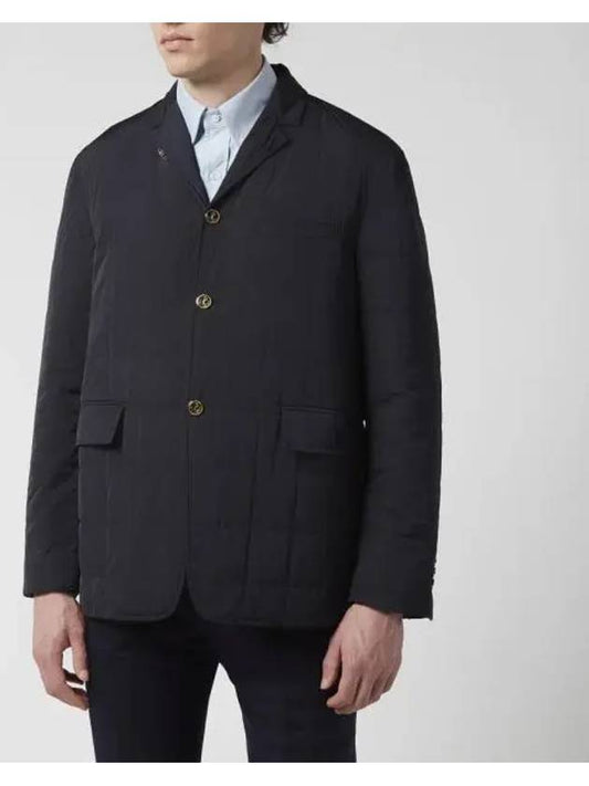 Center Back Striped Down Padded Jacket Navy - THOM BROWNE - BALAAN 2