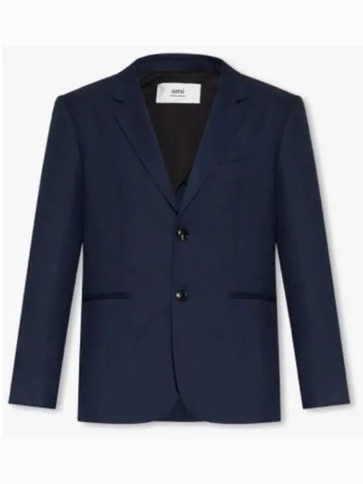 Two Button Blazer Jacket Navy - AMI - BALAAN 2