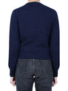 Heart Logo Cashmere Knit Top Navy - AMI - BALAAN 5