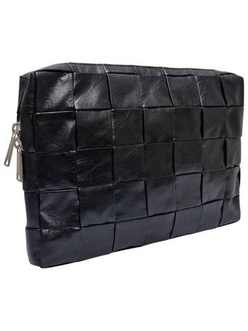 Women s 649994 Black Cassette Document Clutch - BOTTEGA VENETA - BALAAN 1