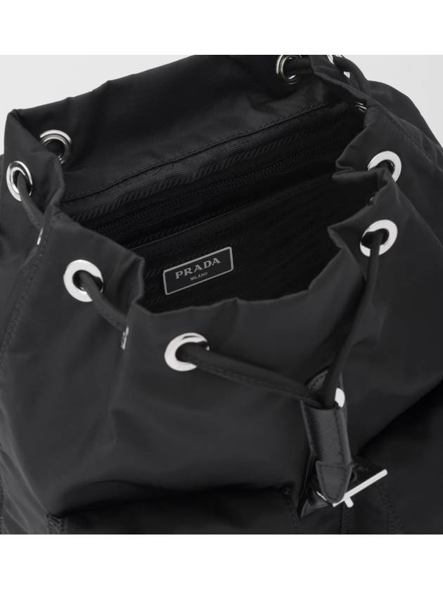 Triangle Logo Re-Nylon Small Backpack Black - PRADA - BALAAN 8