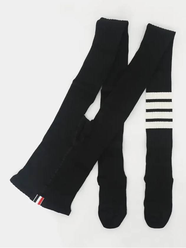 Fine Merino Wool Leggings Black - THOM BROWNE - BALAAN 4