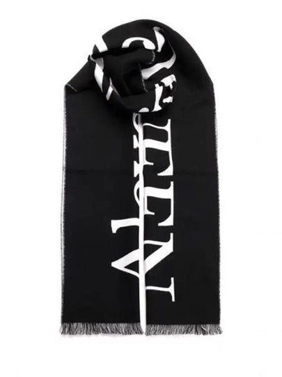 Men's Classic Logo Scarf Black - ALEXANDER MCQUEEN - BALAAN 2