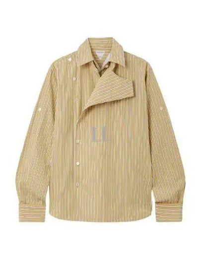 Striped Poplin Shirt Beige - BOTTEGA VENETA - BALAAN 2