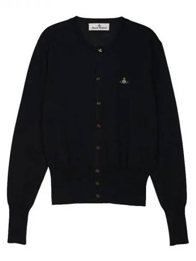 Logo Patch Cardigan Black - VIVIENNE WESTWOOD - BALAAN 2