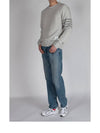 Classic Loopback Terry Tonal 4-Bar Relaxed Fit Crewneck Sweatshirt Pale Grey - THOM BROWNE - BALAAN 8